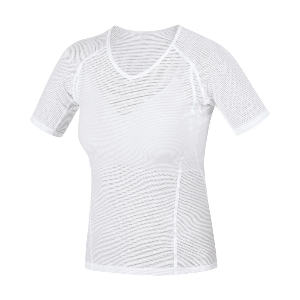 Gore Wear Ski Outdoor Base Layer Shirt. Short Sleeve, Women's Large (40), White